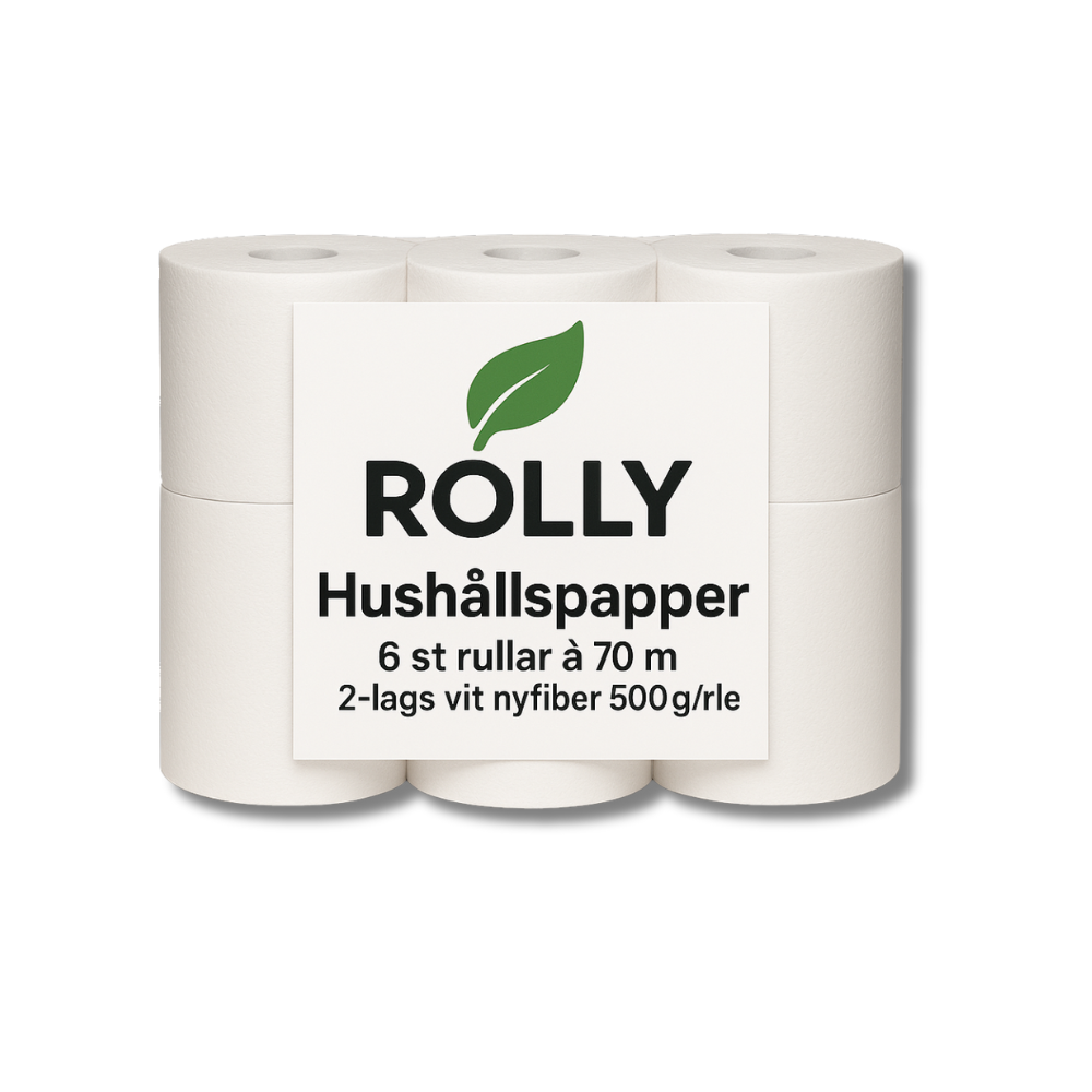 ROLLY Hushållspapper – Svanenmärkt kvalitet | 6 rullar á 70 meter