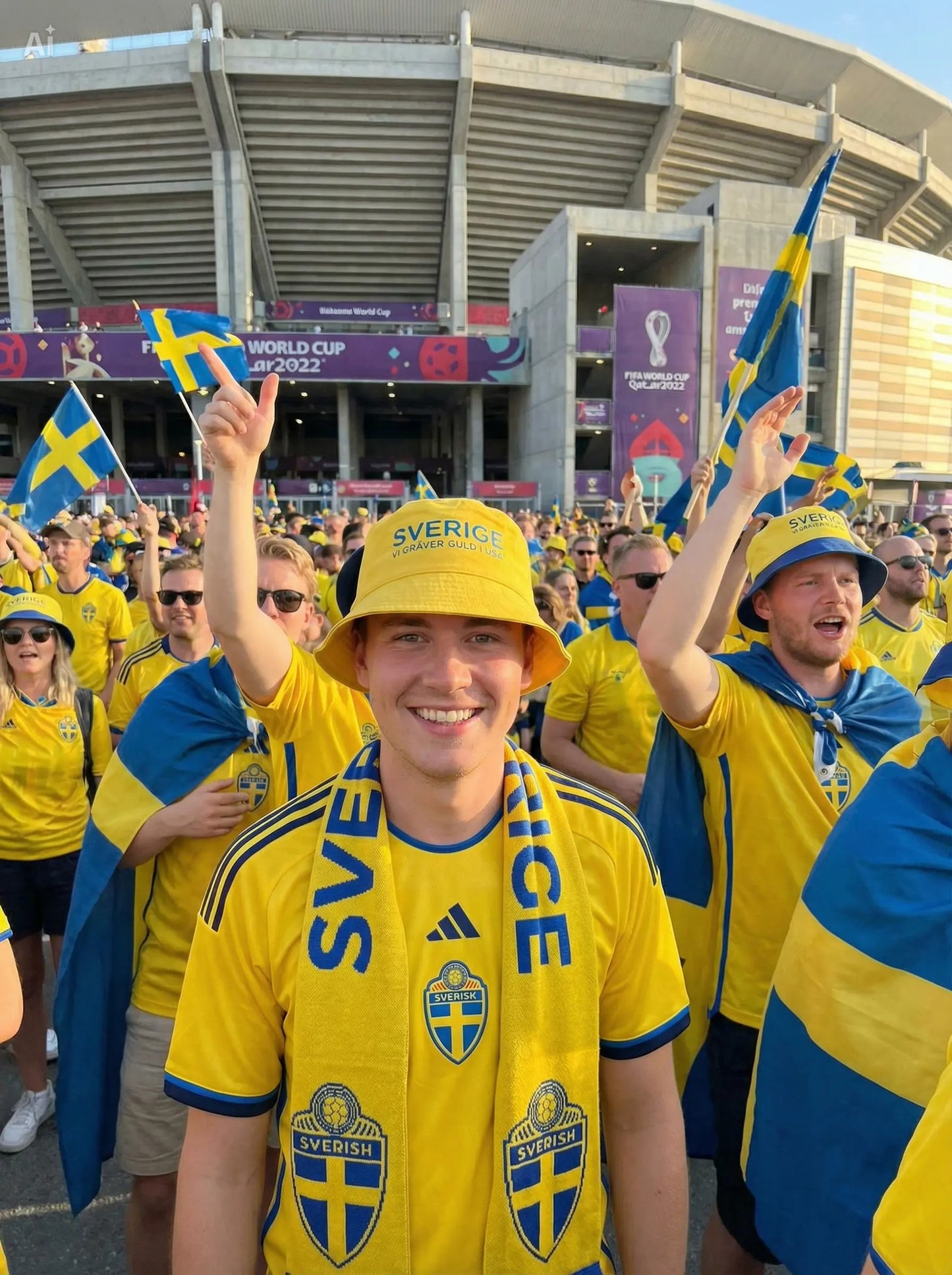 Bucket hat Vi gräver guld i USA one size