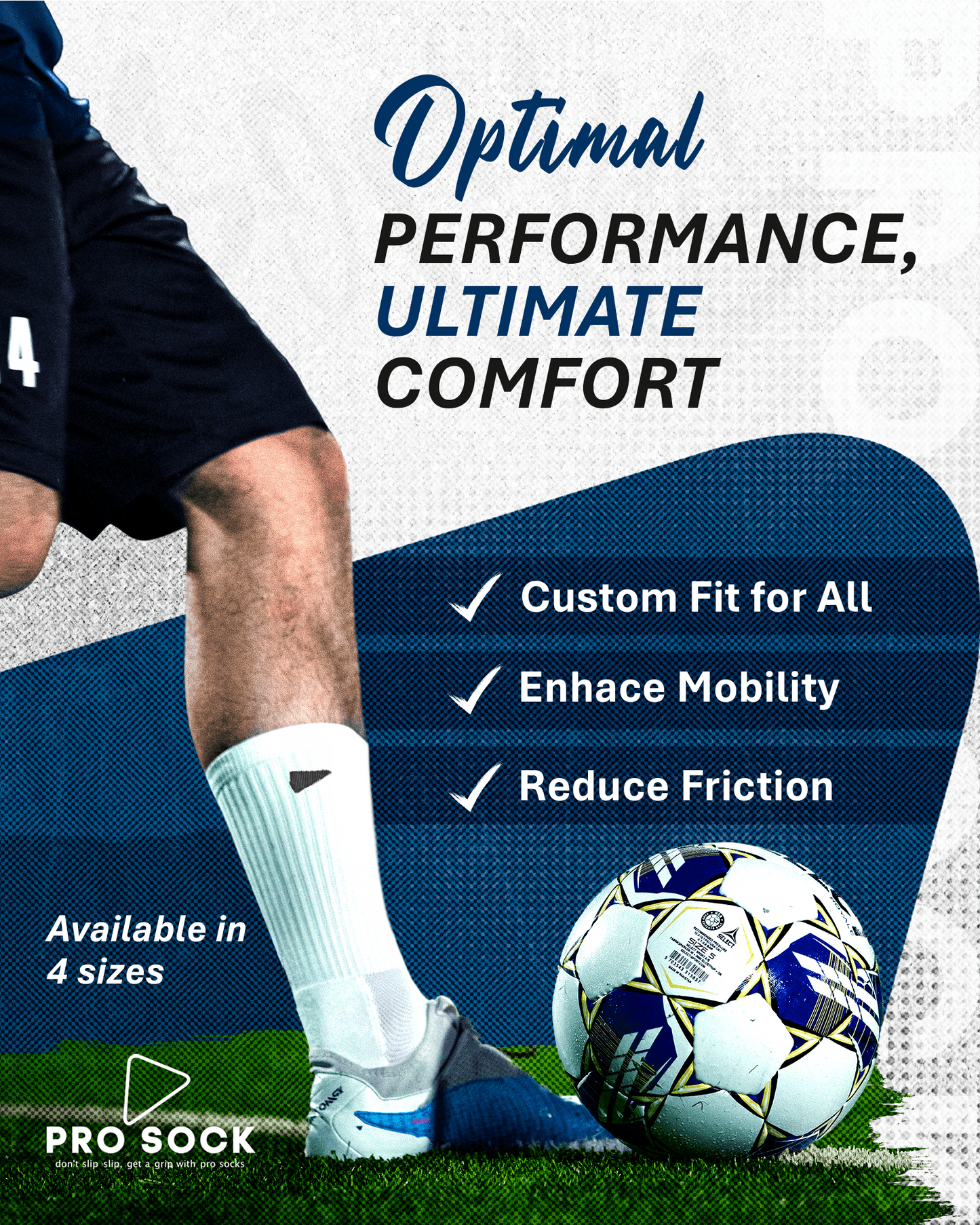 Our grip socks provide increased technology, control and supreme comfort