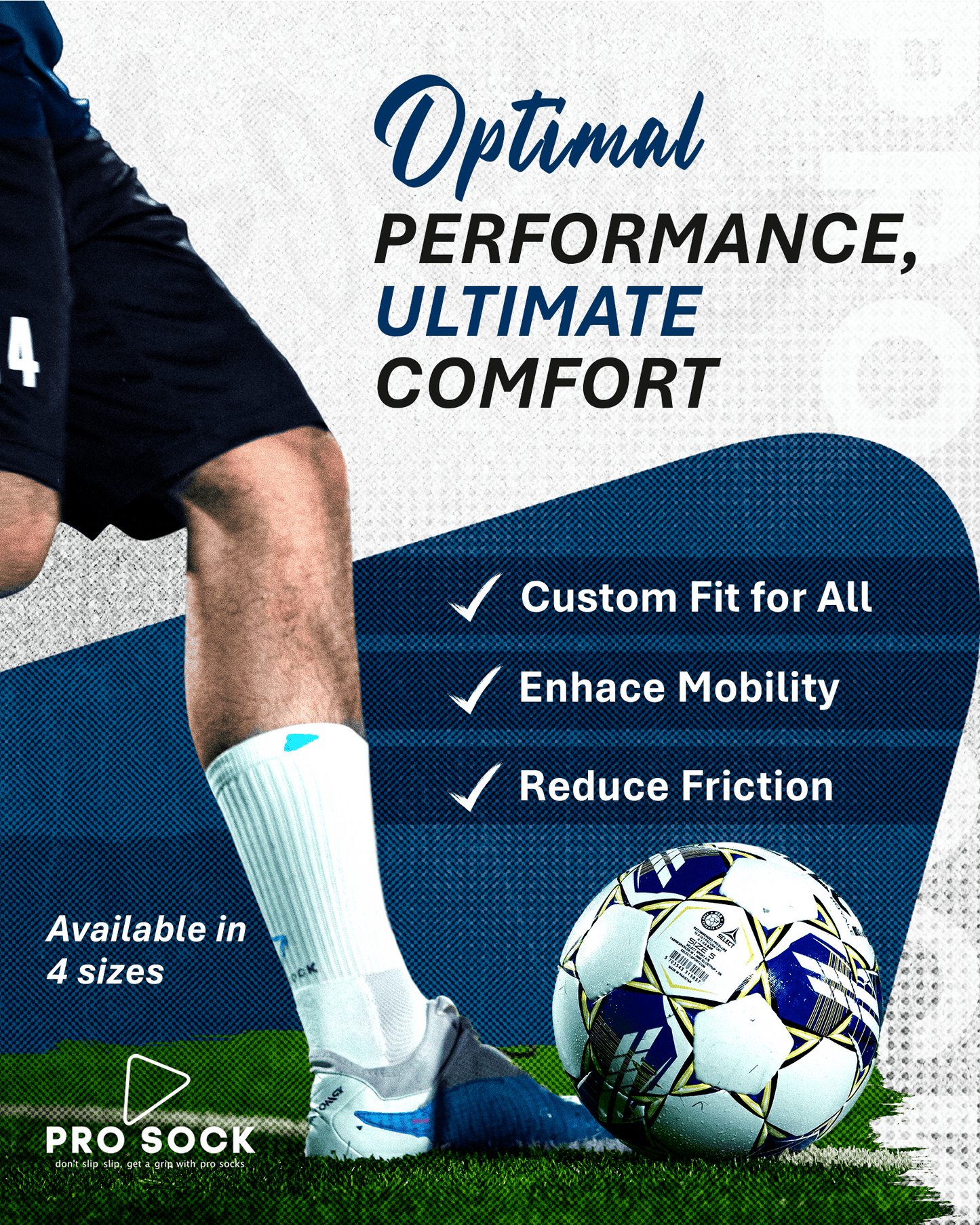 Our grip socks provide increased technology, control and supreme comfort