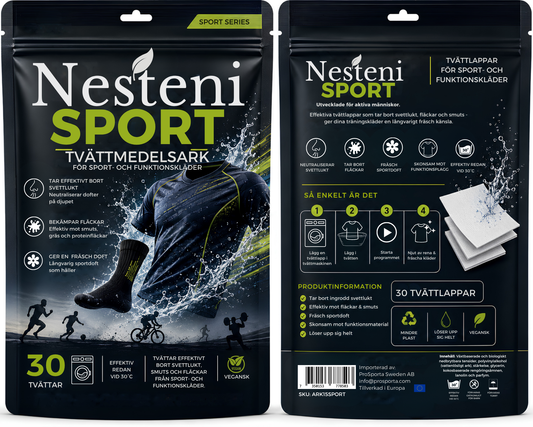 Nesteni Sport Tvättmedelsark 30