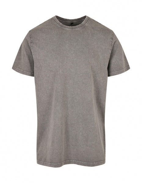 Acid Washed Round Neck Tee