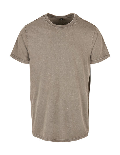 Acid Washed Round Neck Tee