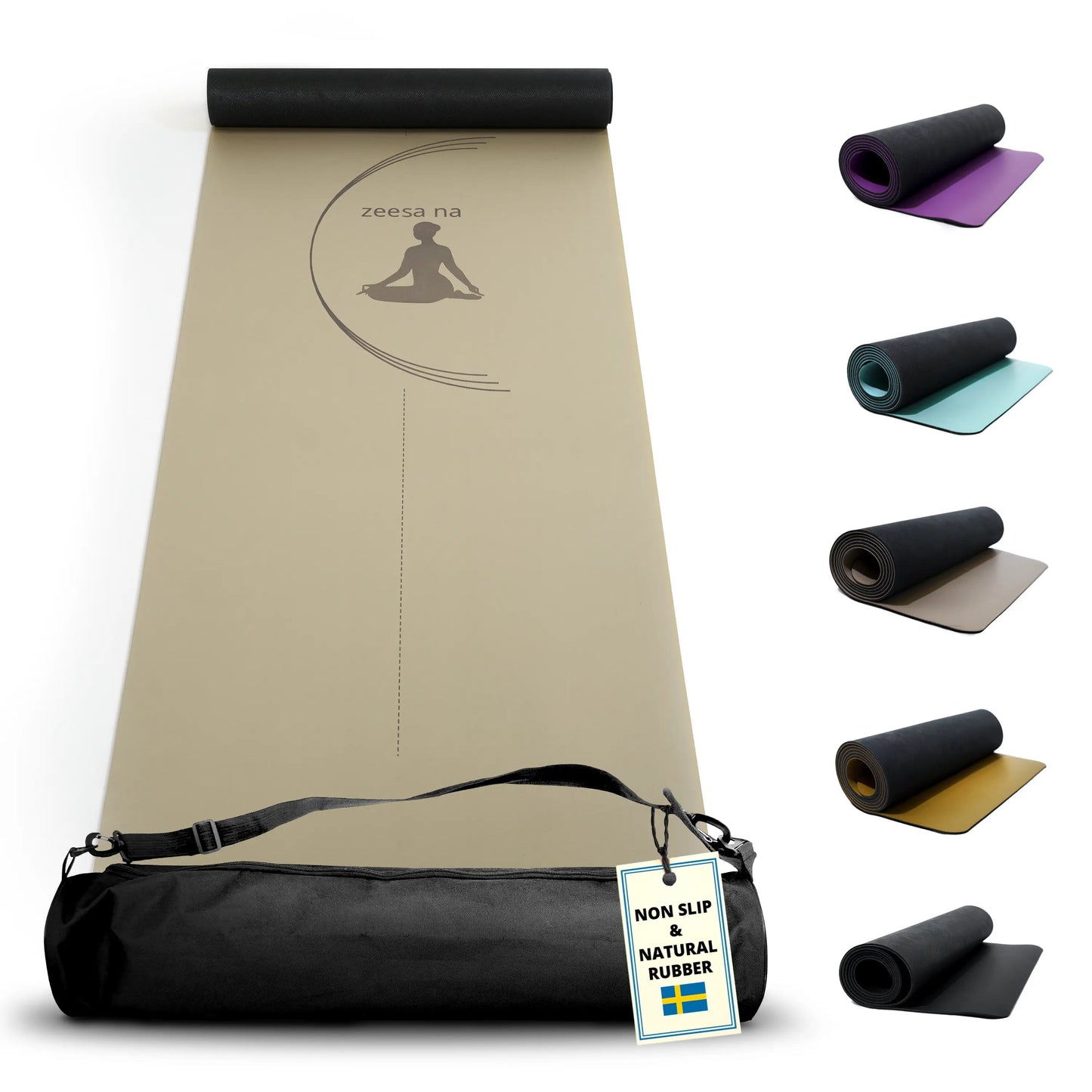 Premium yogamatta Milk Tea Grey
