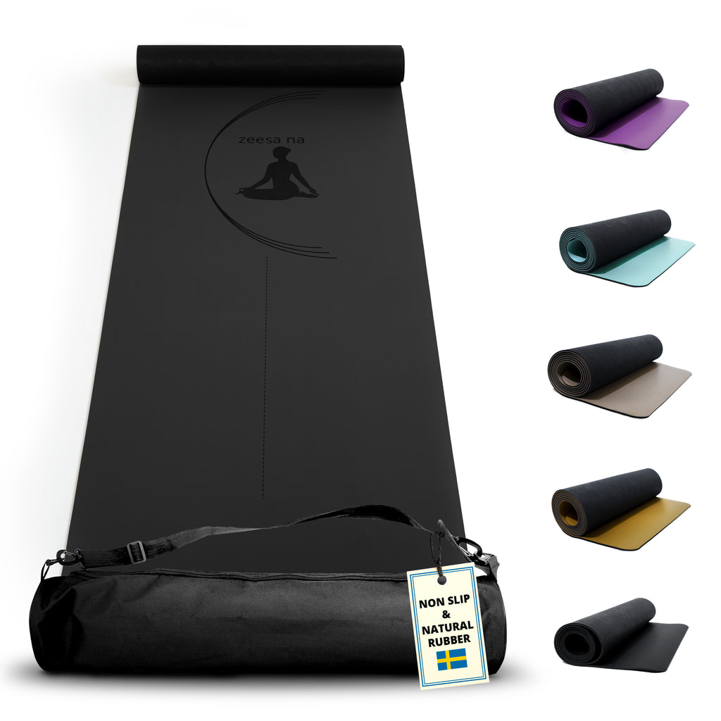Zeesa Na Premium Yogamatta Halkfri, Hot Yogamatta med Yogaväska