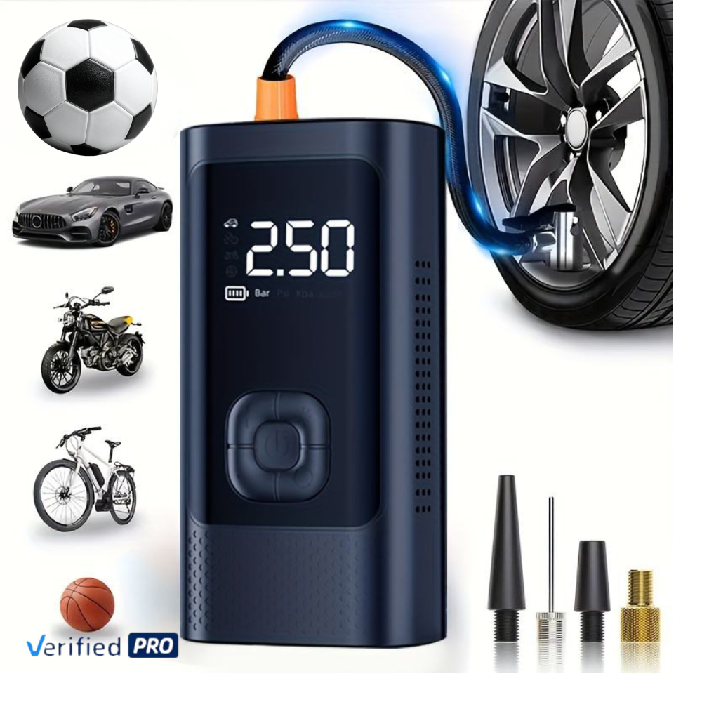 Smidig batteridriven pump för boll och cykel