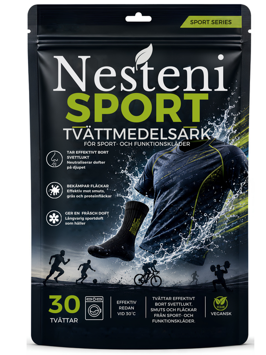 Nesteni Sport Tvättmedelsark 30