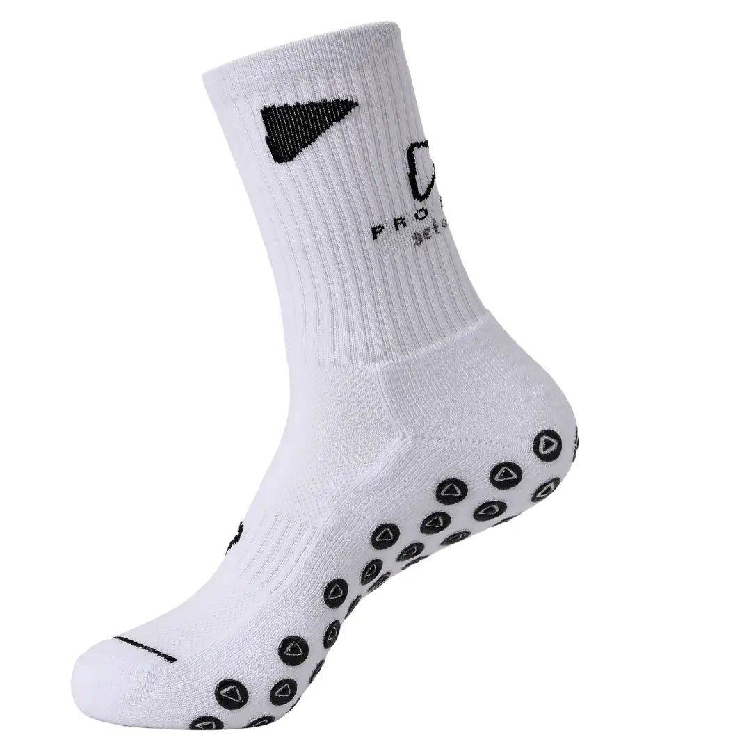 Vita PRO SOCK-greppstrumpor med grepp under sulan