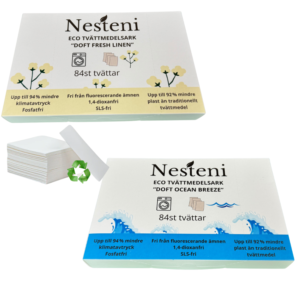 Nesteni tvättmedelsark